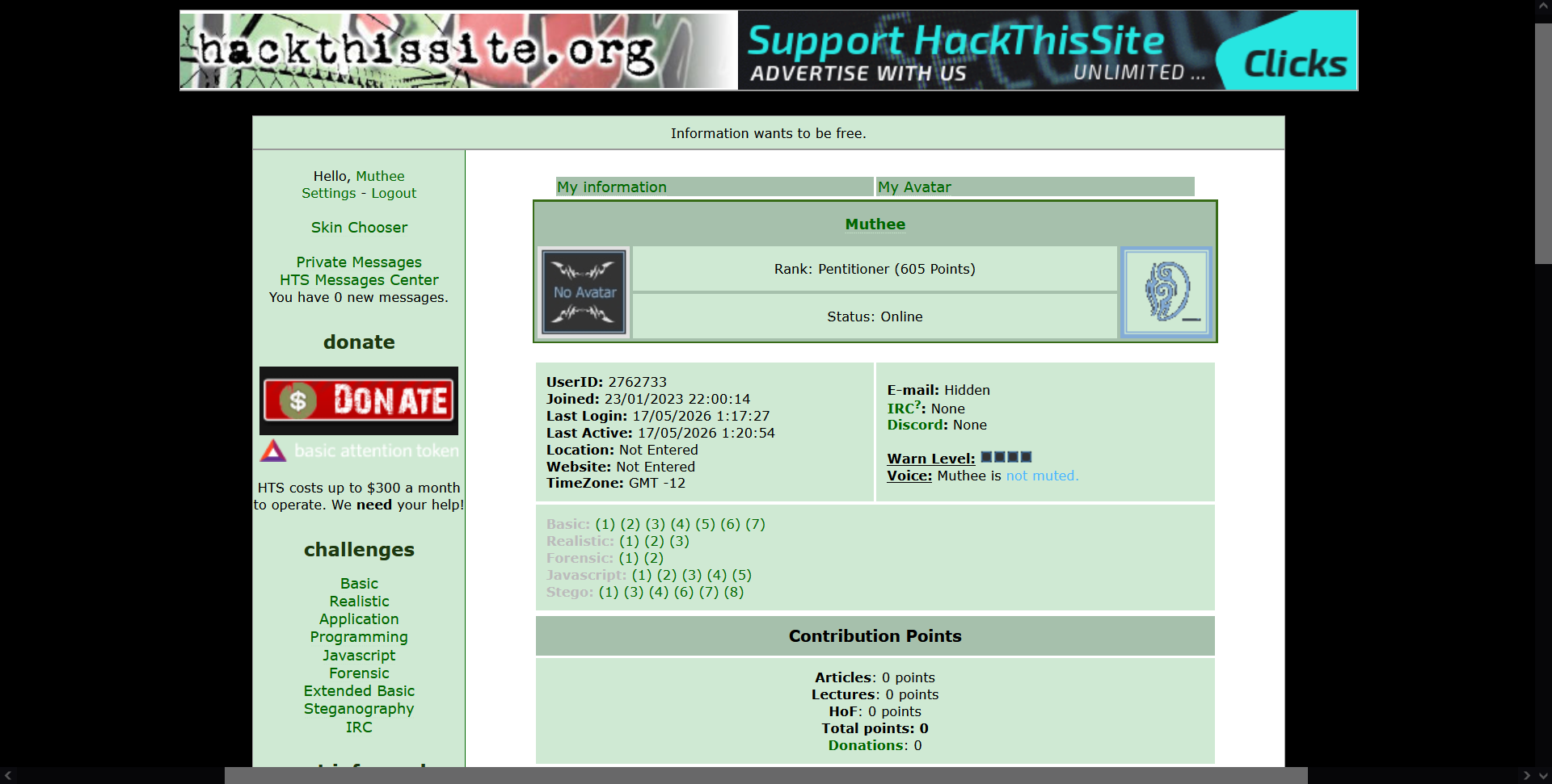 HackThisSite Badge
